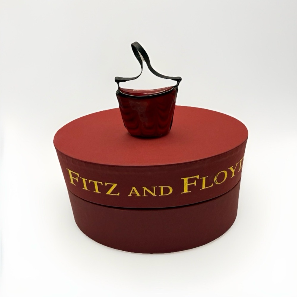 Vintage 2004 Fitz & Floyd Glass Menagerie Sedona Red Handbag Mini Box 43/515